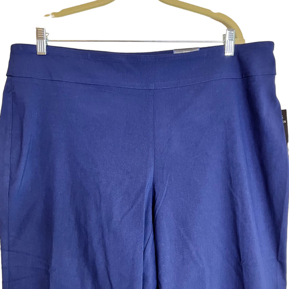 Avenue Womens Super Stretch Pull On Ankle Pants Size 18 Petite Blue Embellished - Picture 3 of 7